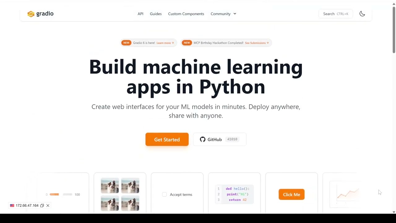 Пакет для быстрого создания UI для AI (ML) задач