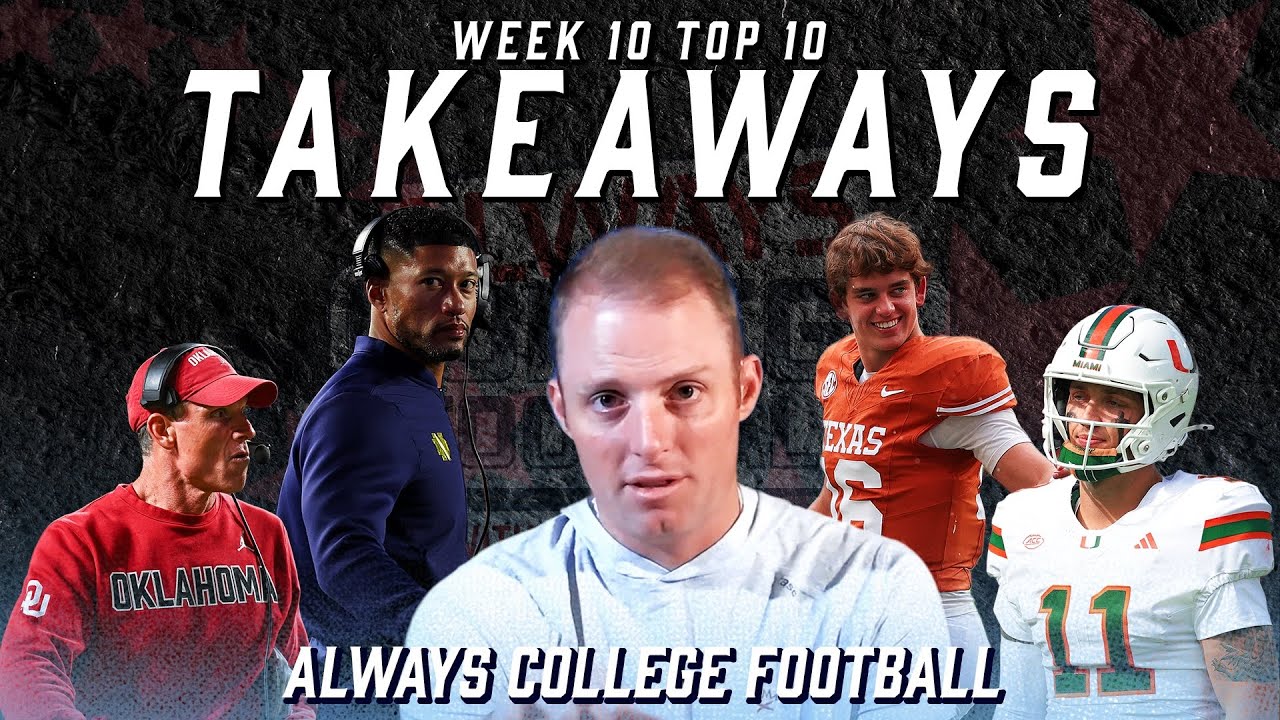 McElroy&rsquo;s Top 10 takeaways from week 10 | Always College Football