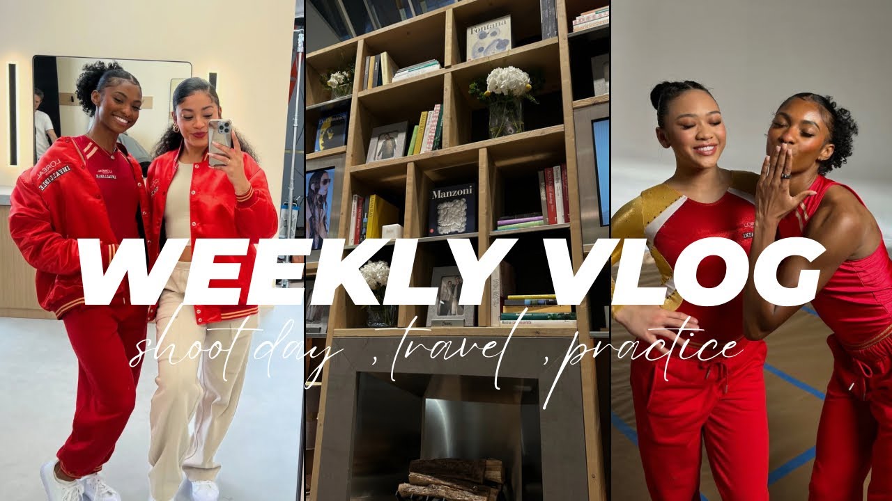 VLOG: shoot day, I met Suni Lee & Jasmine Brown!, weights, blocks, practice!