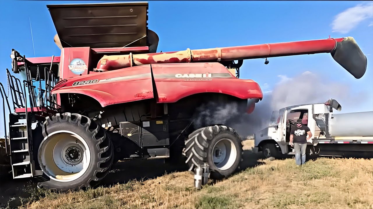 FIRE! Two Combines! Same Place & Same Day?! 