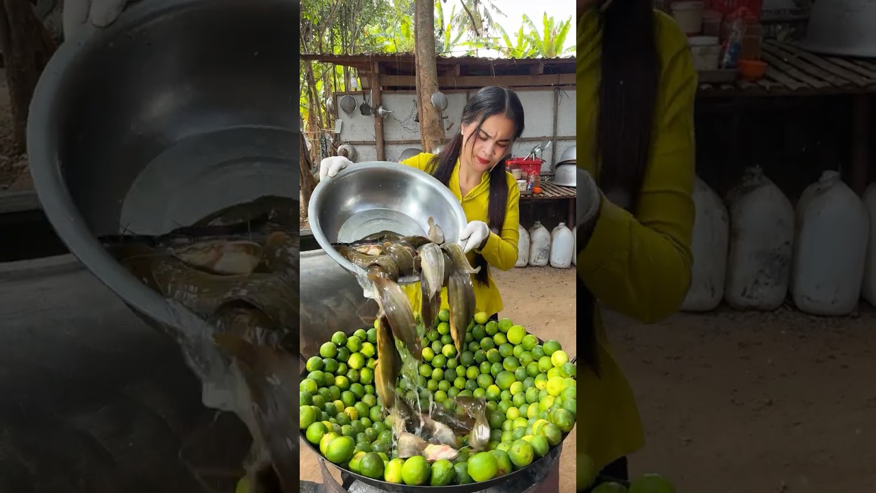 Cooking yummy deep fried fish with lemon recipe