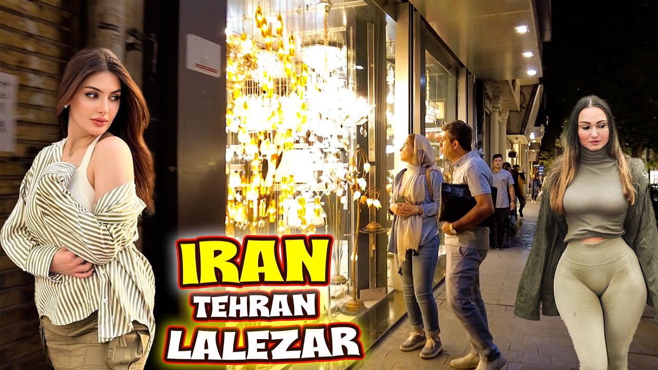 Iran Tehran Street Walk: Night Lights and Market Vibes