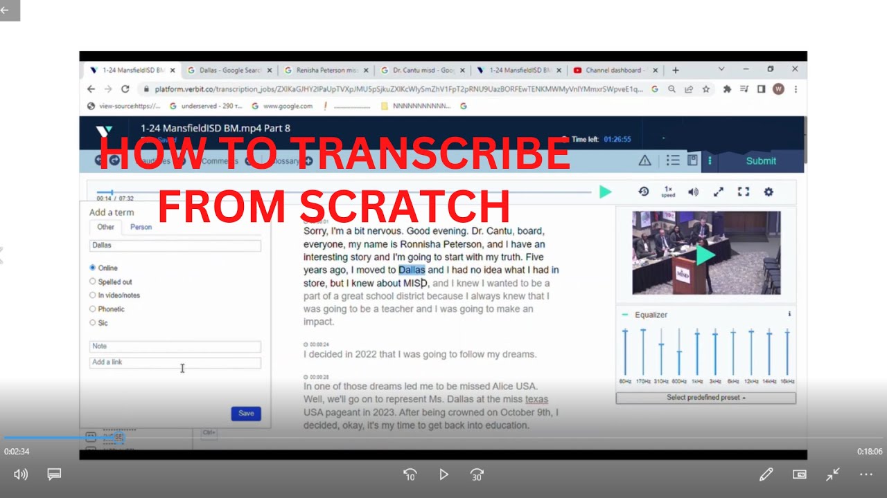 Live Demo: Verbit Transcription Tutorial For Beginners //How To Transcribe From Scratch