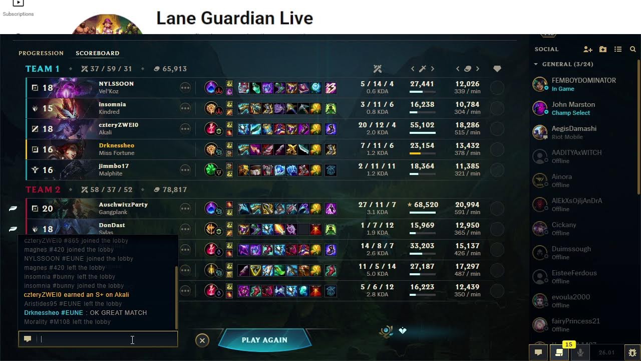 CHAT FORCED ME TO PLAY MISS FORTUNE
