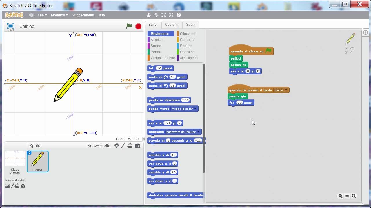 Scratch 2.0 - Tutorial 5bis - La penna