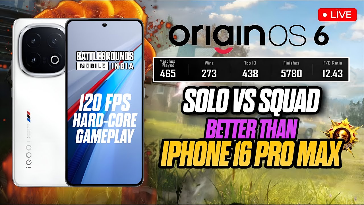 🔴IQOO 13 120 FPS CONQUEROR LOBBY GAMEPLAY | IQOO 13 INDIA FASTEST PHONE LIVE PERFORMANCE TEST