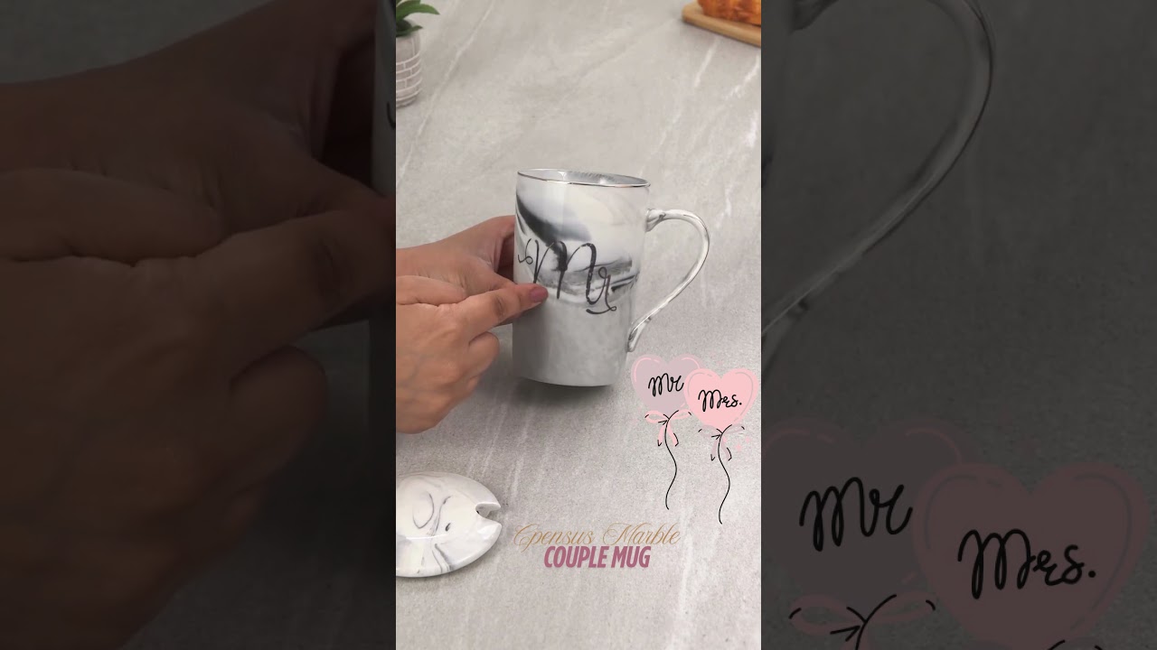 Couple Coffee Mug Gift | Marble Finish #amazonfinds #anniversarygift #mugset #forcouple #lovely