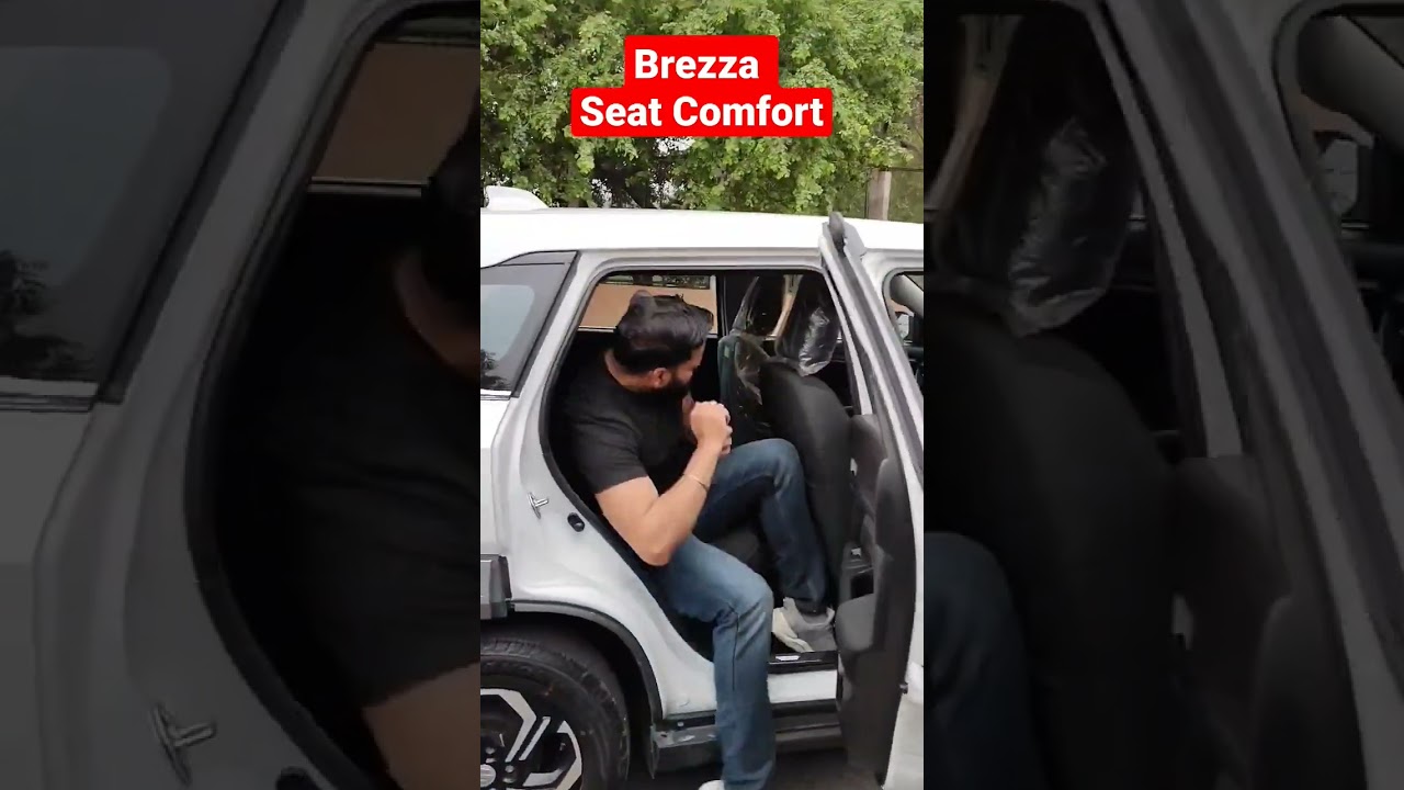 BREZZA Seat Comfort Check ✅|| #shorts #brezza #marutisuzuki