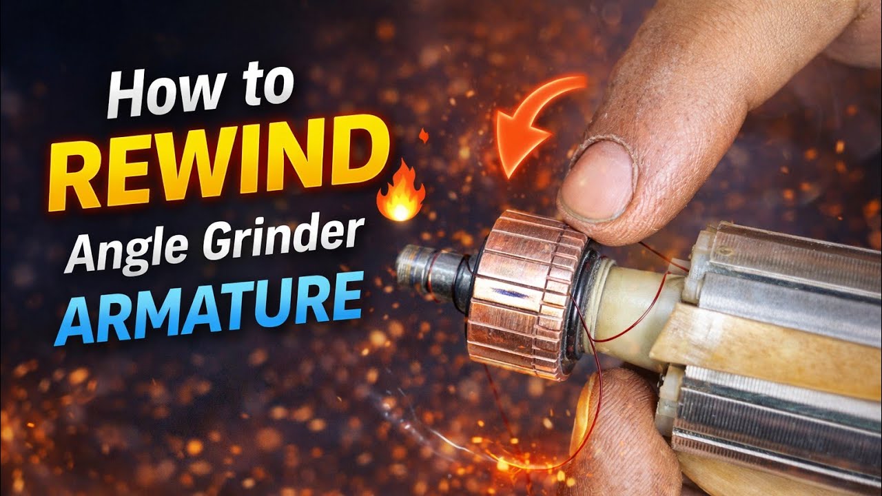 How to rewind Angle Grinder | like a pro