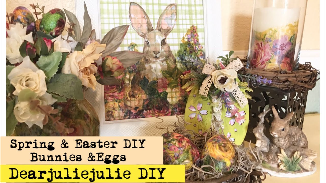 Dollar Store High End SPRING & EASTER DIY DECOR -  napkins home decor