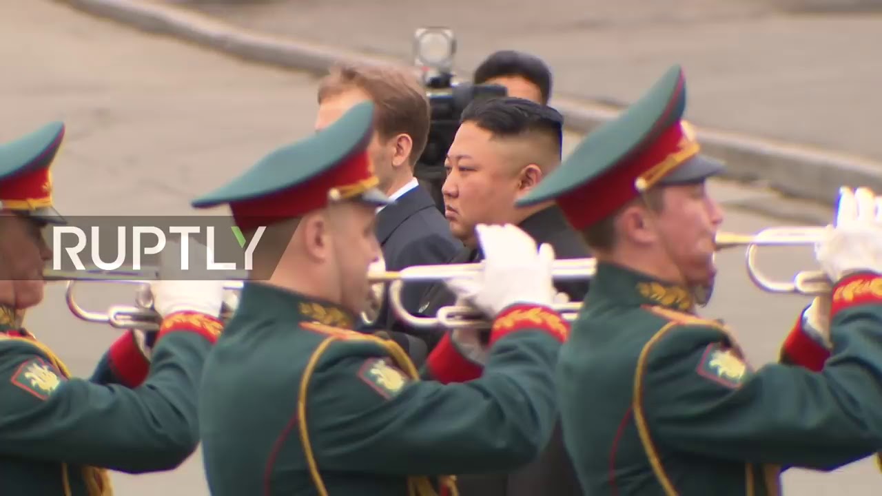 North Korea visit Russia 2019 - Anthems