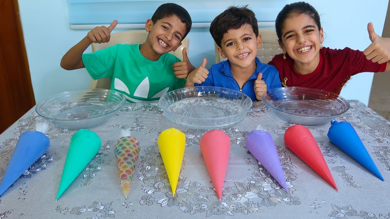 سوينا سلايم ملون !! COLORS OF GLUE SLIME