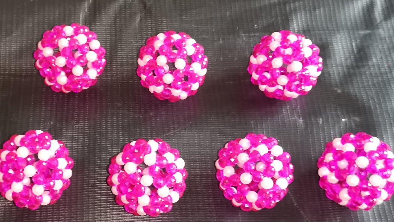 পুতির বল টিউটোরিয়াল| Beaded ball| Crystal Beaded Ball| beaded ball keychain | Keychain |Crafty_Mele