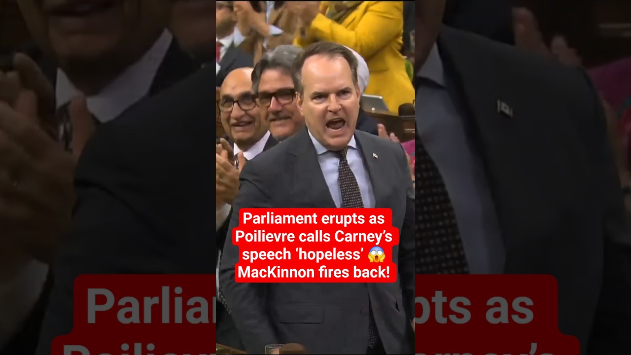 Parliament erupts as Pierre Poilievre calls PM Mark Carney&rsquo;s speech &lsquo;hopeless Steven MacKinnon fires