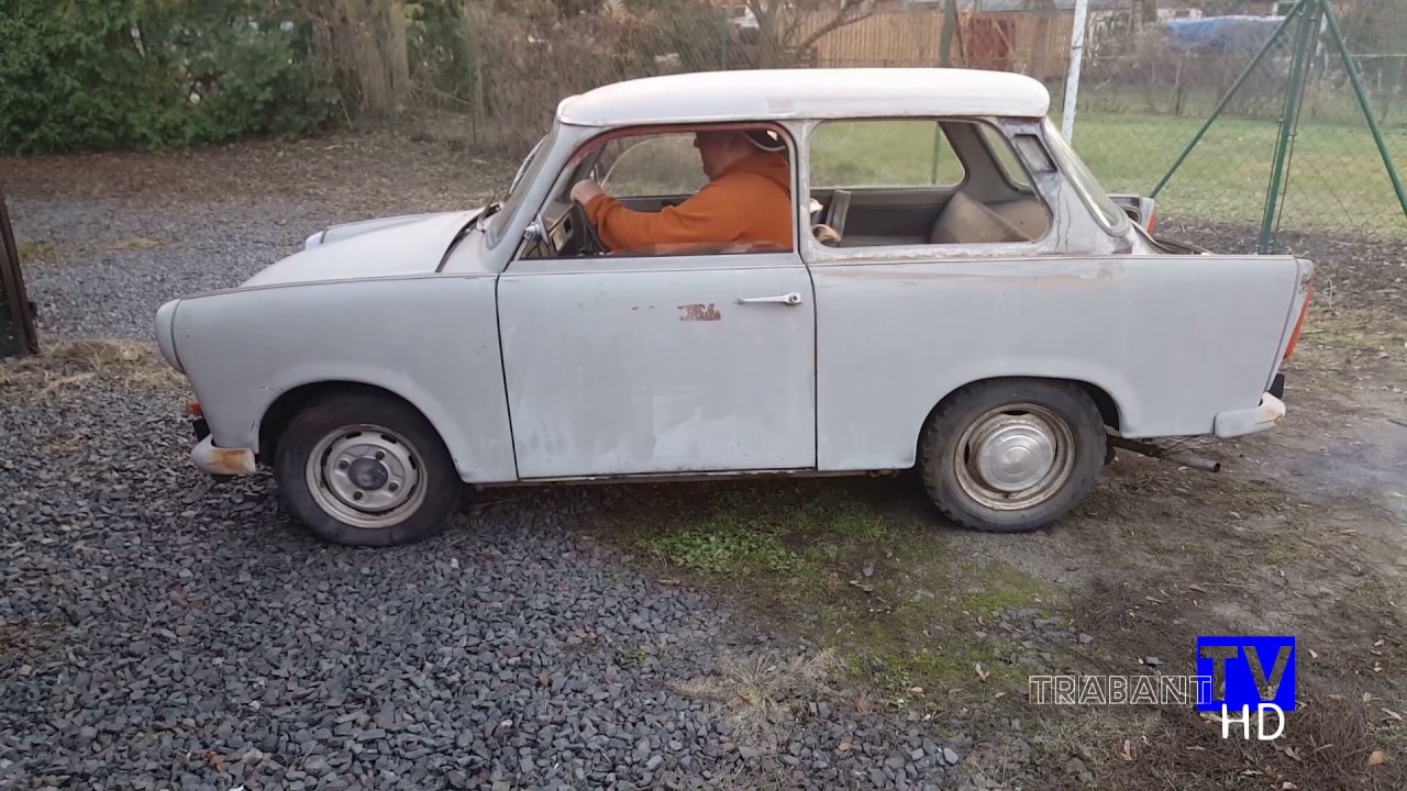 Trabi Projekt 75 (1. Selbständige Fahrt aus der Garage)