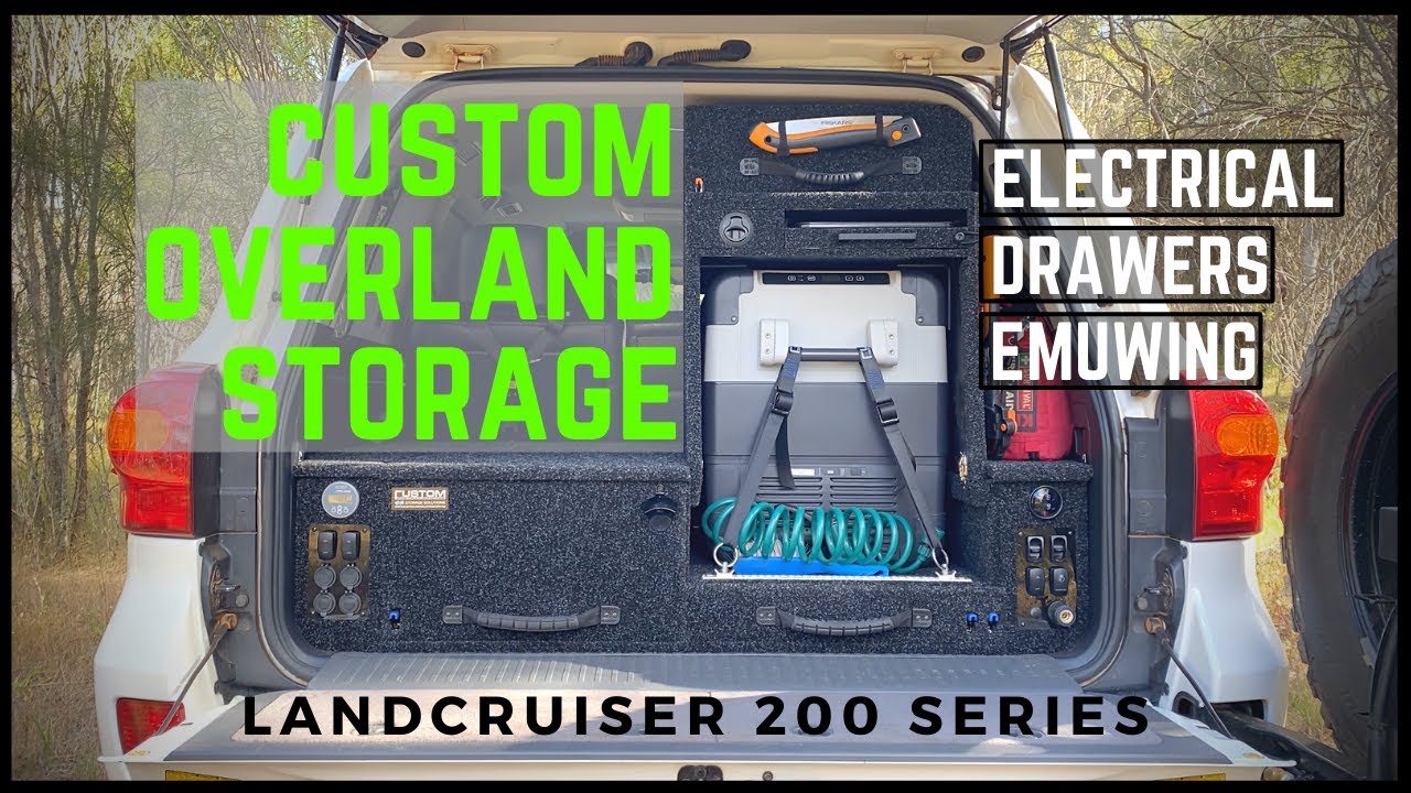 ULTIMATE OVERLAND STORAGE SETUP | My drawers, Emuwing Box electrical setup hidden storage & lighting