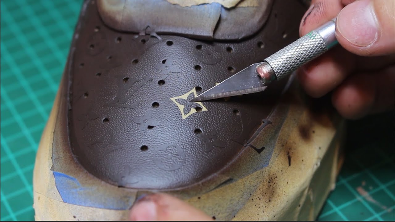 [ASMR] CUSTOM AIR FORCE 1 LOUIS VUITTON