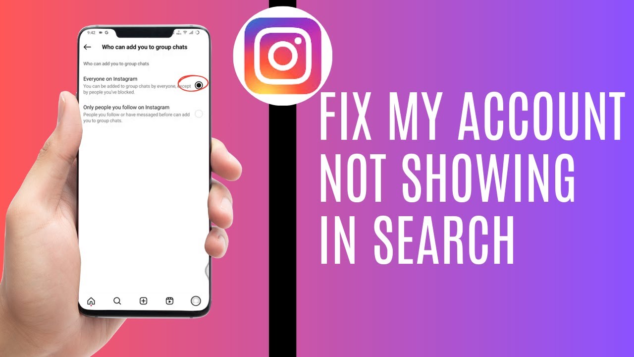 How To Fix My Instagram Account Not Showing In Search
