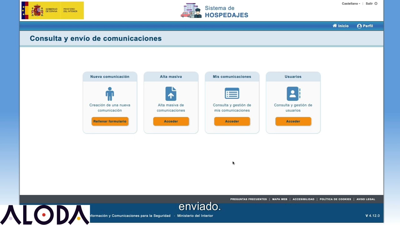 Tutorial envio parte de viajeros a SES Hospedajes