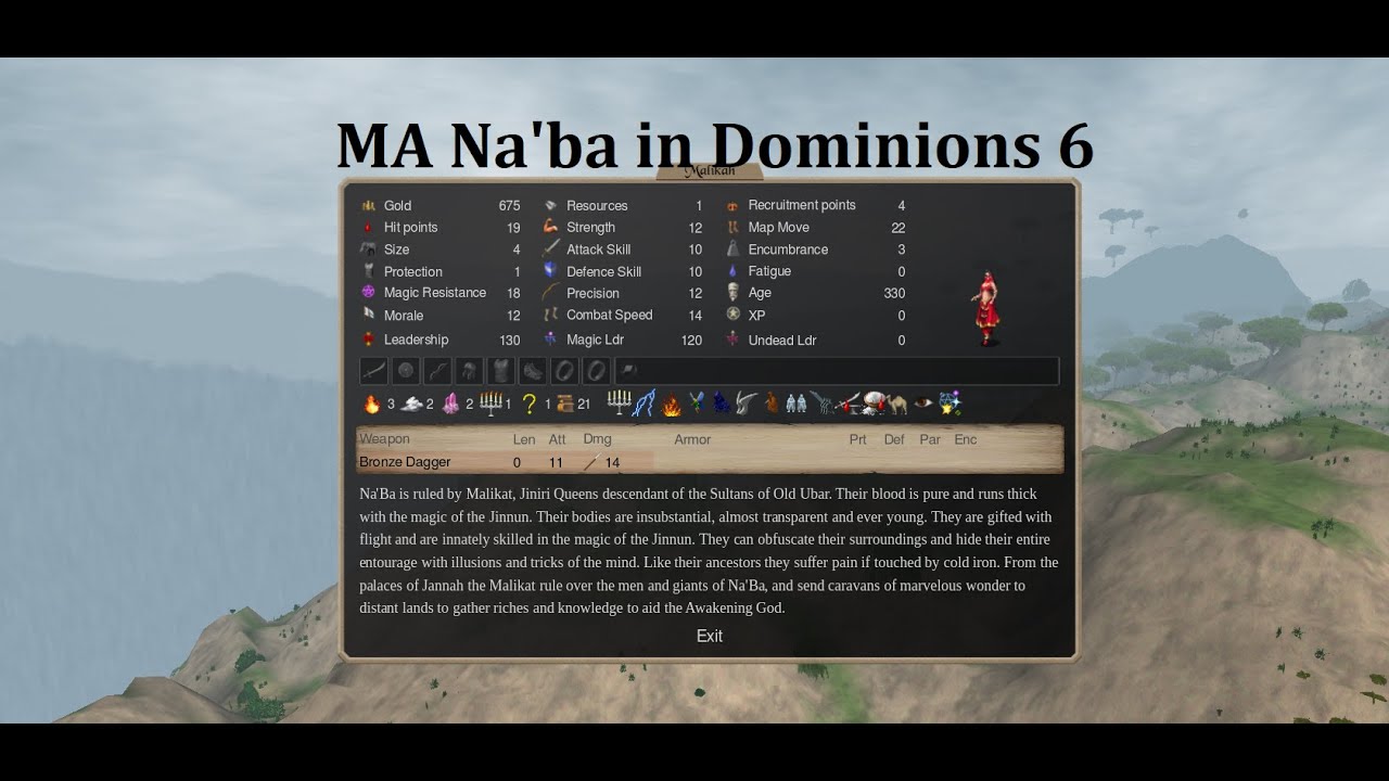 Na'ba in Dominions 6: Changes and New Considerations