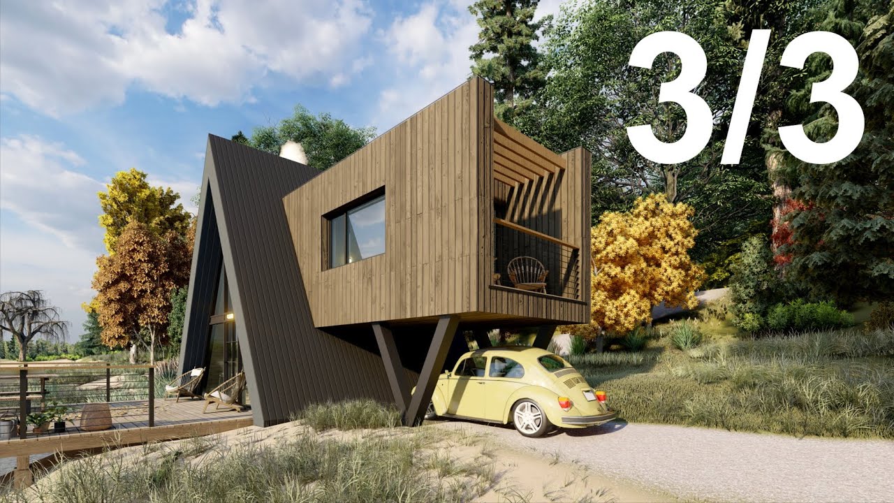 Ep.3. A-Frame Cabin by the Lake. Nowoczesny Domek Letniskowy typu Brda nad Jeziorem.