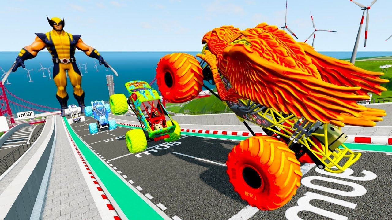 Monster Truck Madness! 🚀 High-Speed Jumps & Realistic Soft-Body Crashes | BeamNG.drive #005