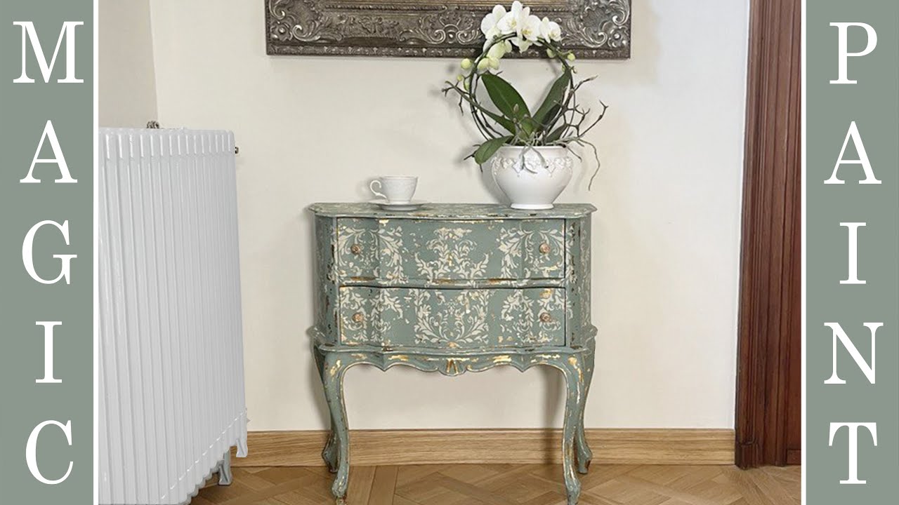 Как придать старому шкафу вид, похожий на скол! Chalk paint fai da te®️ DIY Elisa&MagicPaint!