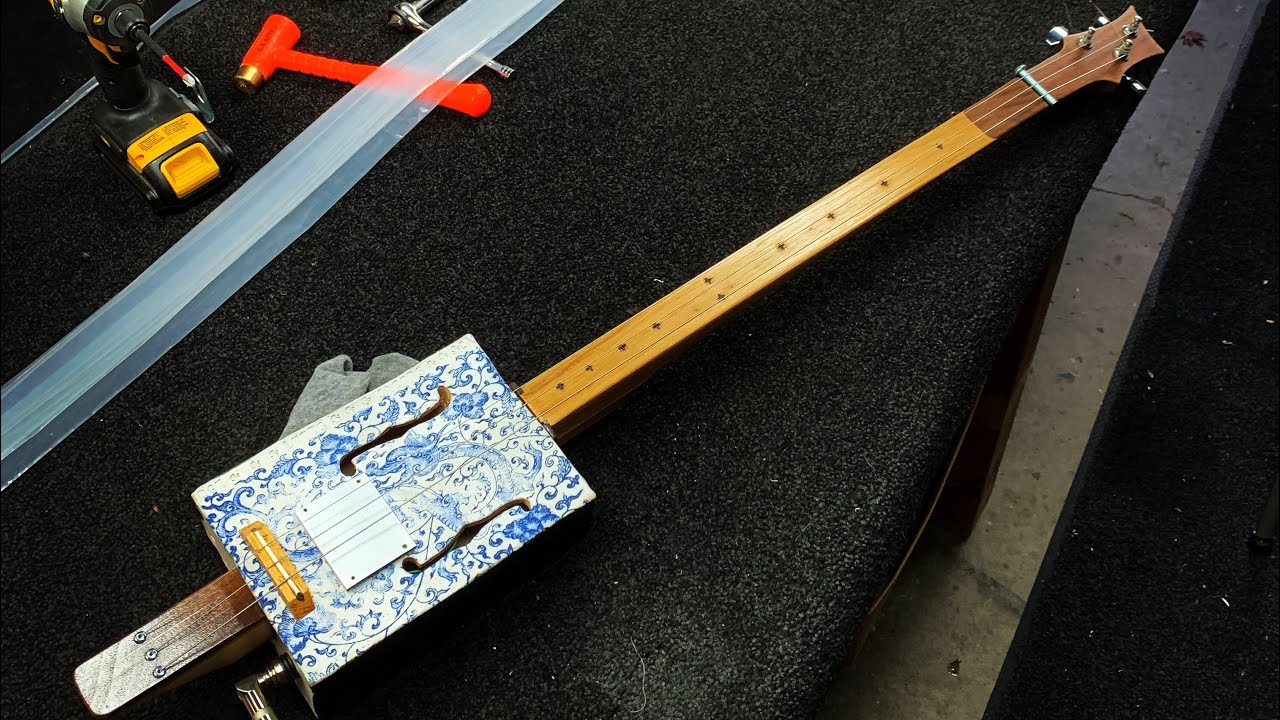 Making a 3 string Slide, Ceramic Body (Thanks HJ !), guitar