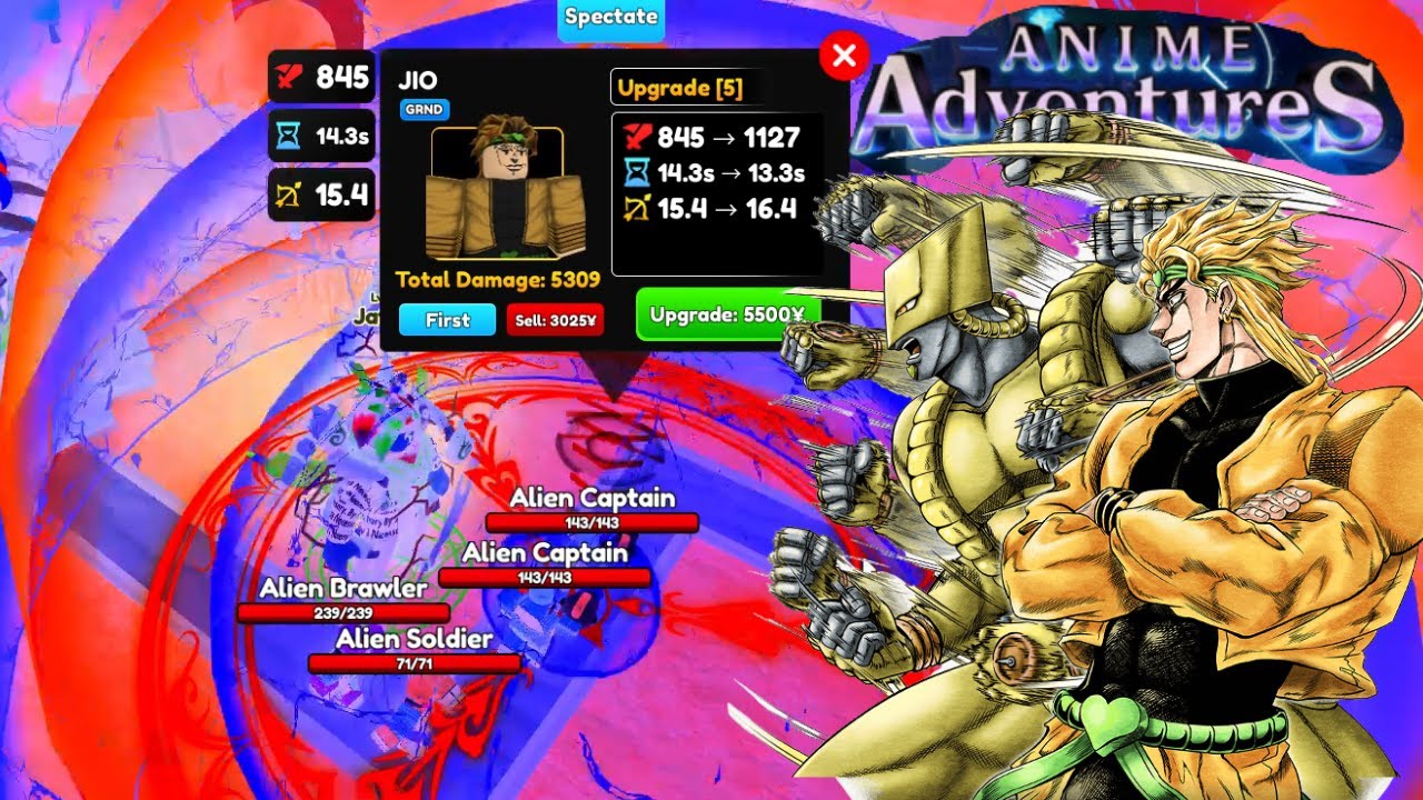 Lvl.50 DIO Showcase | Anime Adventures