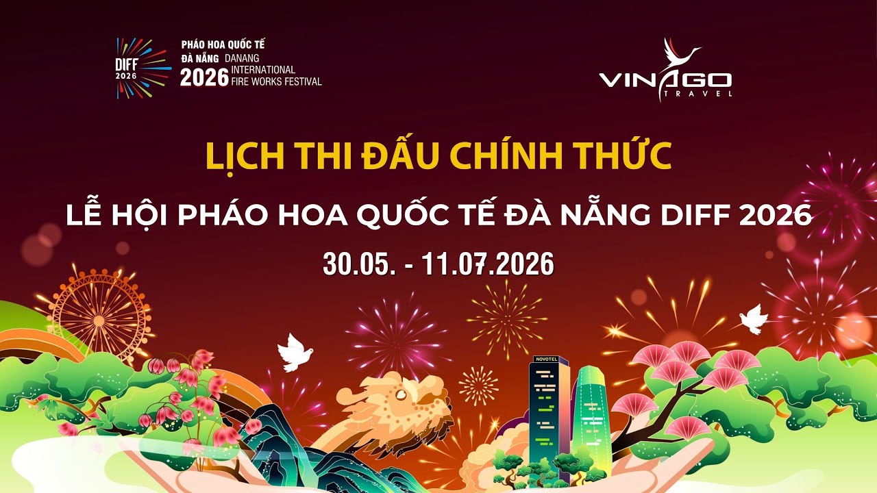 Chính thức: Lịch bắn pháo hoa Đà Nẵng DIFF 2026