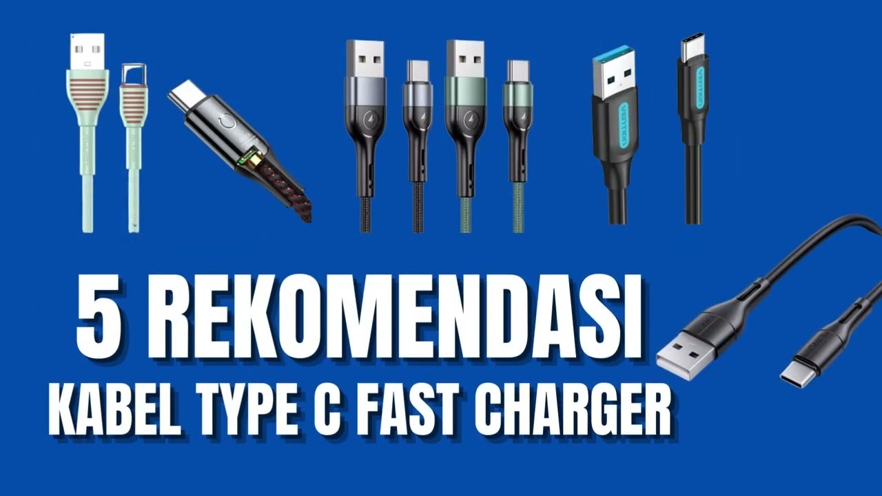 5 Review Kabel Data Type C Terbaik | Kabel Transfer Data Cepat | Kabel Fast Charging Lancar
