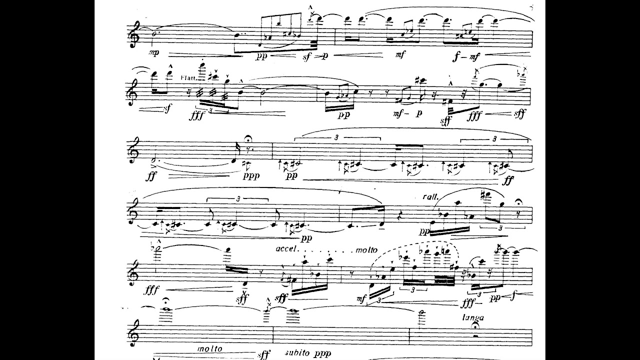 Kazuo Fukushima - Mei for Flute (1962) [Score-Video]