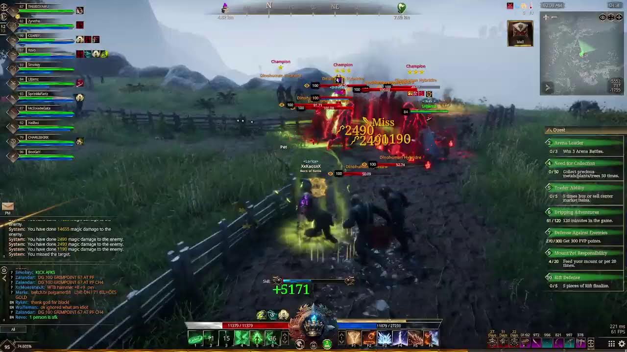 quinfall// grind to 100