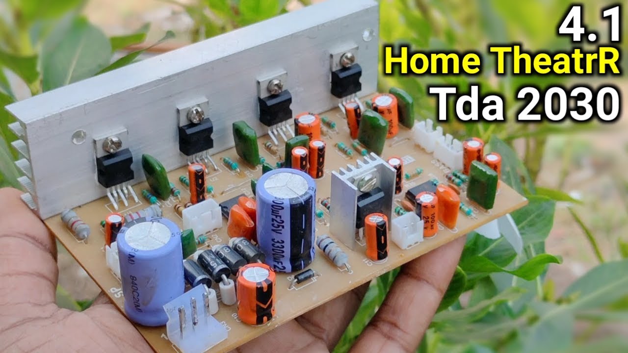 Tda 2030 IC Audio Amplifier Of 4.1 Home Theater Board With Volume bass & Mp3 Bluetooth