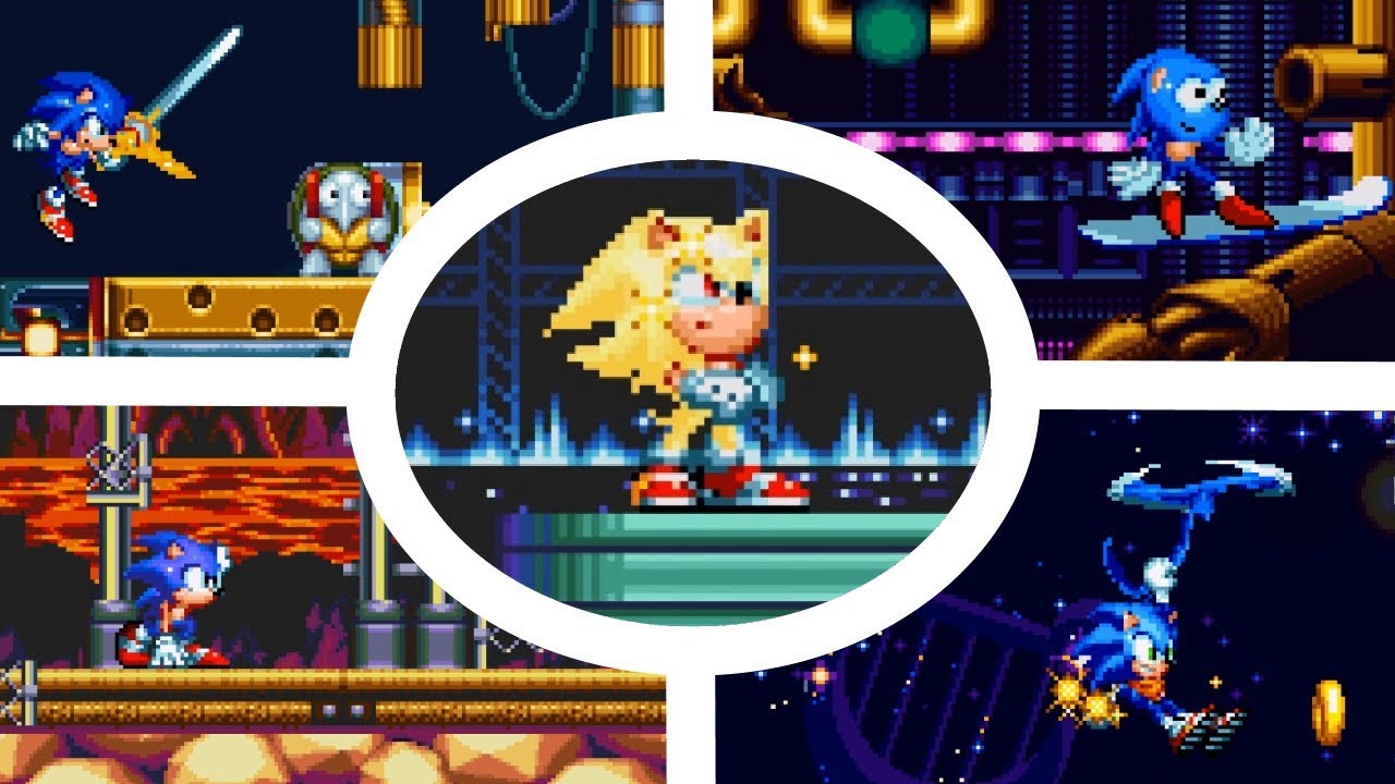 Hedgehogs of Time (H.o.T) | Модификация Соник Мания плюс ❄ Геймплей