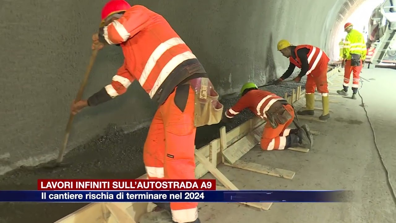 Etg - Lavori infiniti sull’autostrada A9, il cantiere rischia di terminare nel 2024