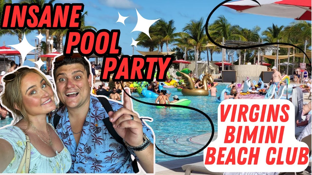 Virgin Voyages INSANE Pool Party at BIMINI Beach Club | Mind Blowing CIRCUS Show & ALL Kinds of FOOD