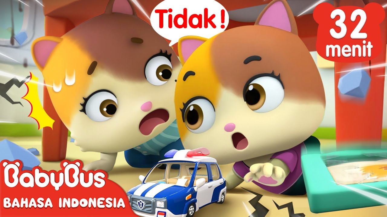 Goyang Goyang, Gempa Buminya Datang | Pengetahuan Keamanan Anak | BabyBus Bahasa Indonesia