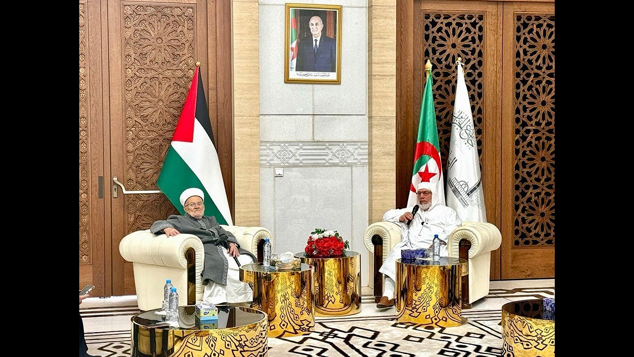 أجواء زيارة الشّيخ عكرمة صبري خطيب المسجد الأقصى إلى جامع الجزائر