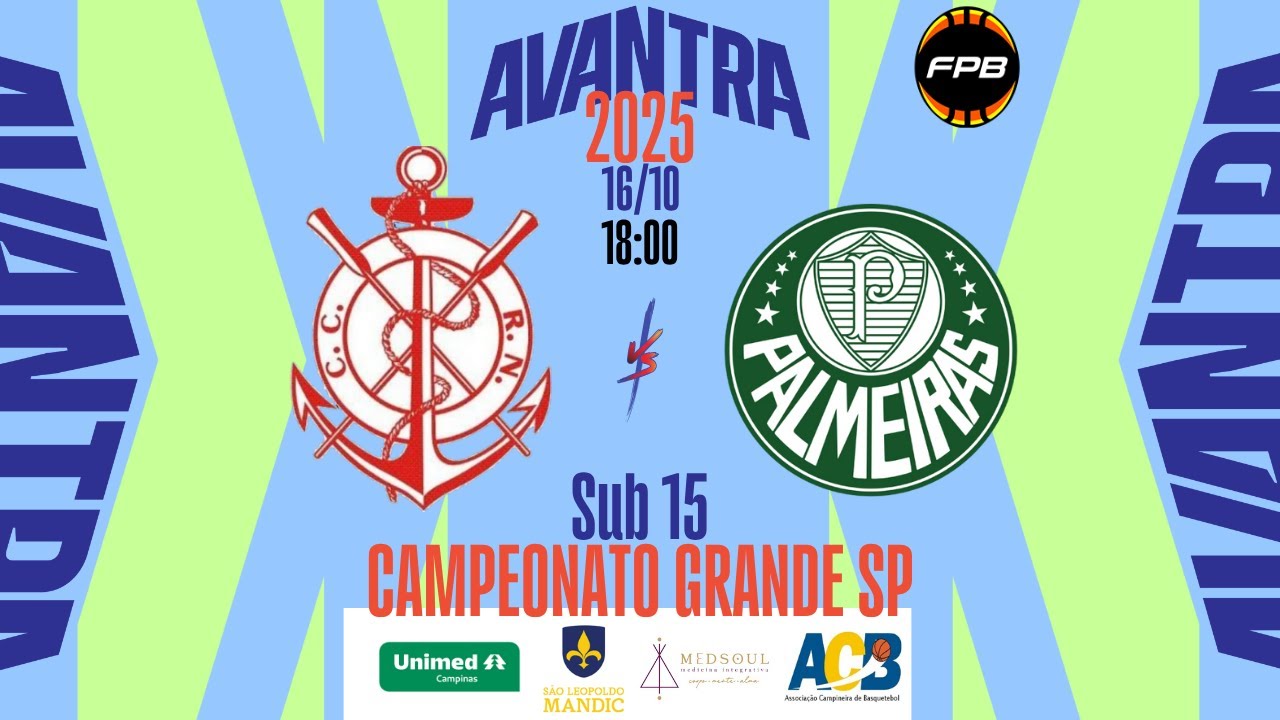 Regatas x Palmeiras: Campeonato Grande SP 2025 de Basquete, Sub15.