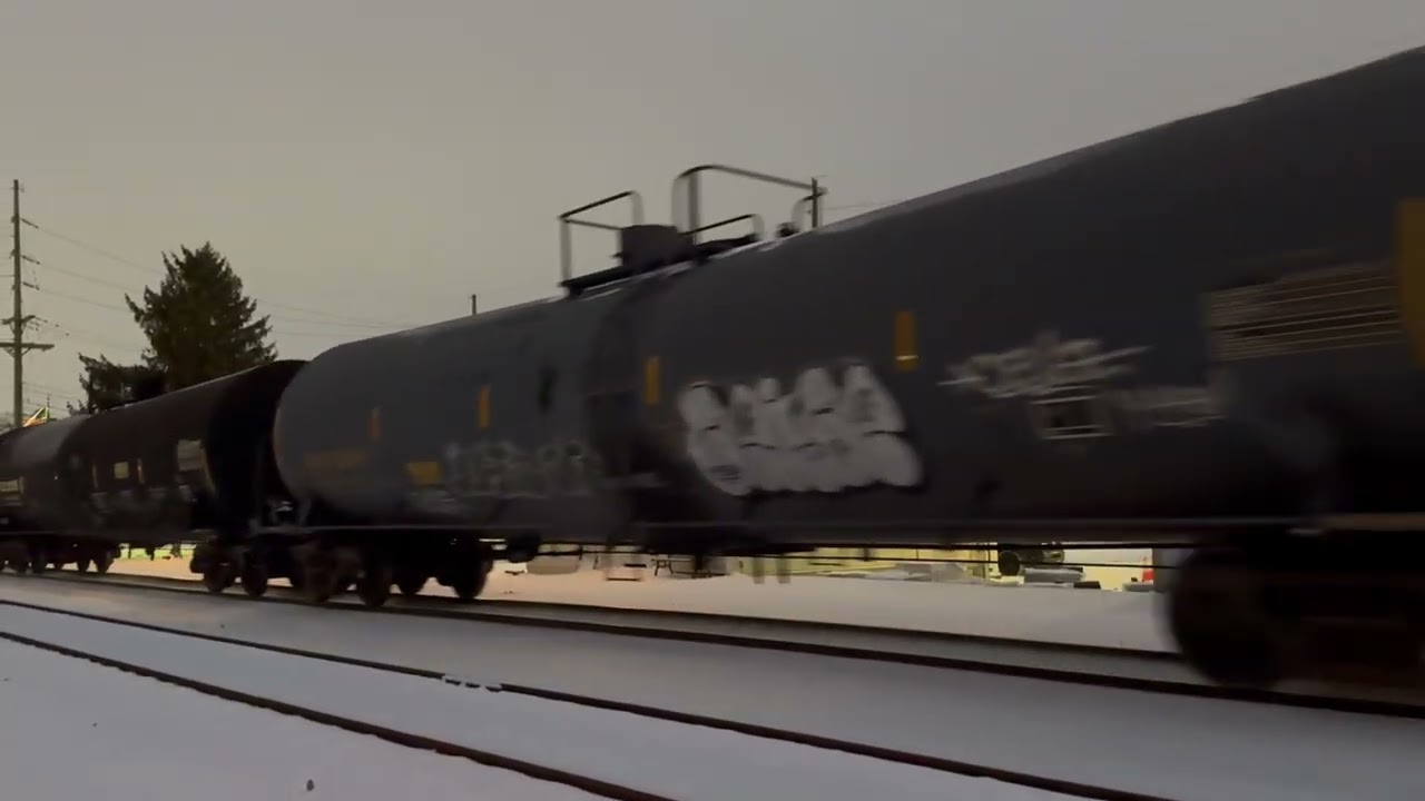 CSX West bound.manifest at Plymouth Michigan, January 16, 2026