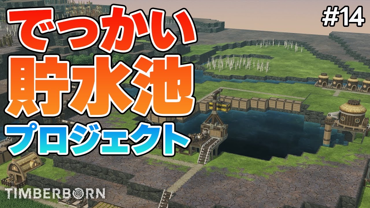 【Timberborn】#14 大きな貯水池を作って水の心配を解消しよう！【ティンバーボーン】