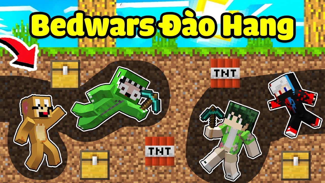 KHANGG BEDWARS THỬ TH&Aacute;CH 24H CHẾ ĐỘ HANG ĐỘNG T&Igrave;M RƯƠNG V&Agrave; ĐỒ NGẪU NHI&Ecirc;N SI&Ecirc;U VIP TROLL NOOB TEAM