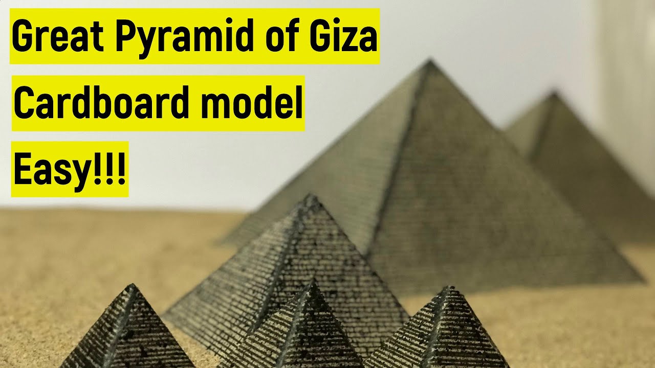 Cardboard pyramid model | Great Pyramid of Giza | Egyptian pyramid diorama | How to make a pyramid?