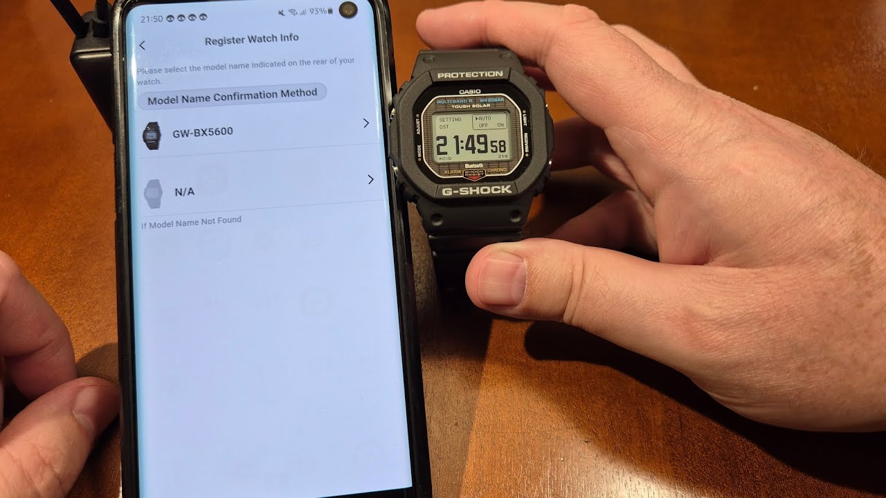 Casio G-Shock GW-BX5600-1JF - łączenie z aplikacją Casio Watches, zmiana czcionki wyświetlacza [PL]