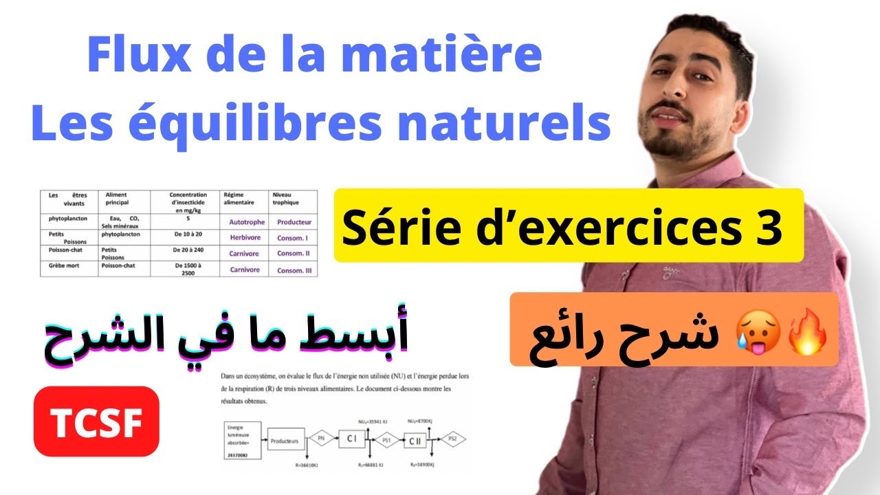 TCSF : Série d’exercices 3 | Flux de la matière 🔥 Les équilibres naturels | تبسيط خيالي ⚠️