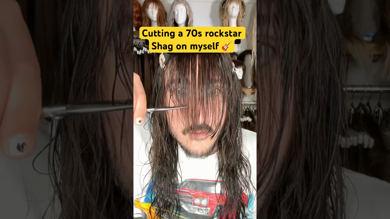 Giving myself a shag haircut! #shaghaircut #haircut #hairtransformation #70s #hairstylist #makeover