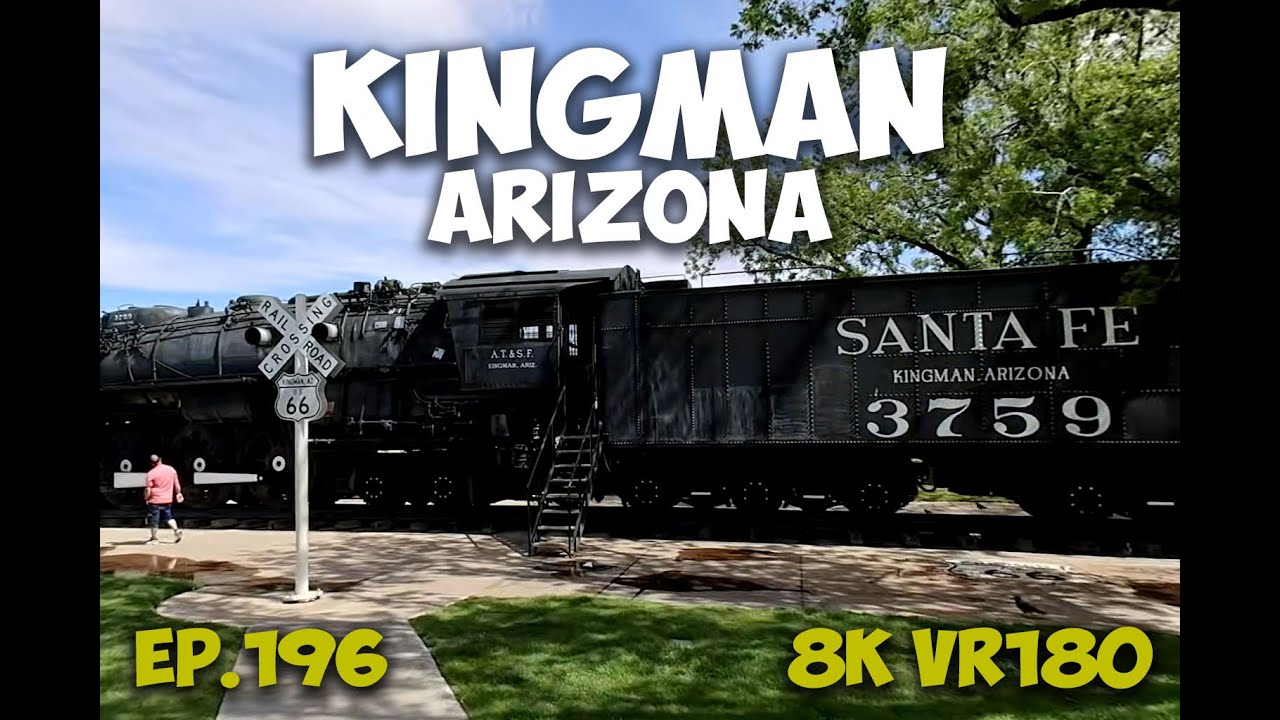 Эпизод 196. Кингман, Аризона – Перекресток шоссе 66: история железных дорог и автомагистралей. 8K...