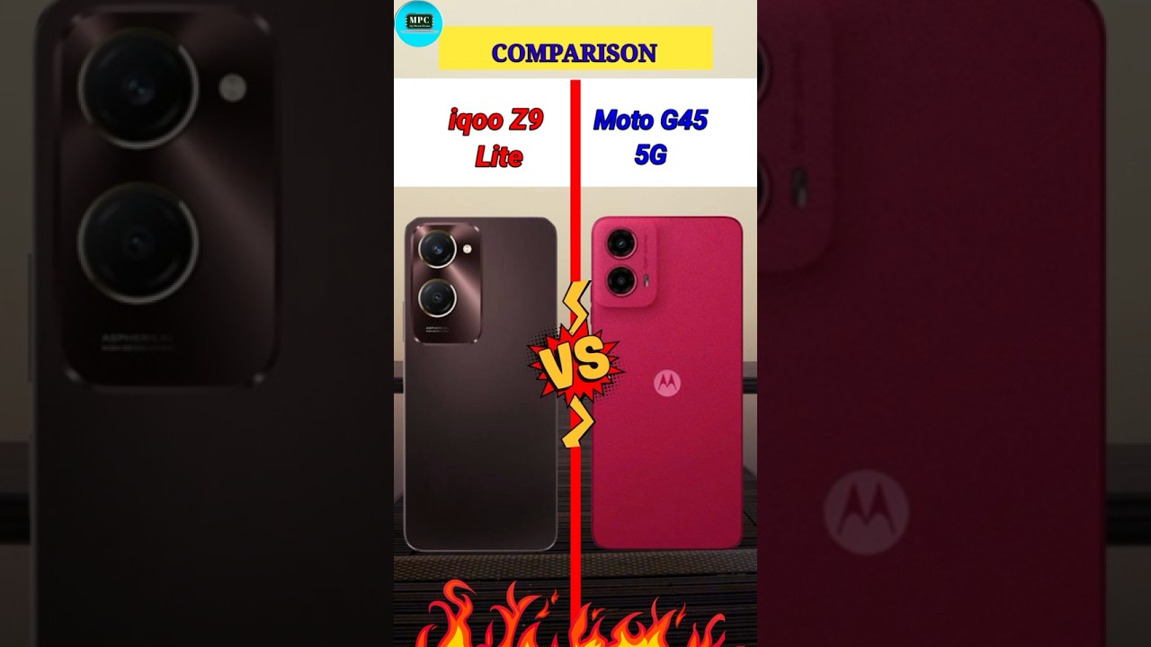Iqoo Z9 Lite 5G vs Moto G45 5G ⚡️Full Comparison 🤠 #short