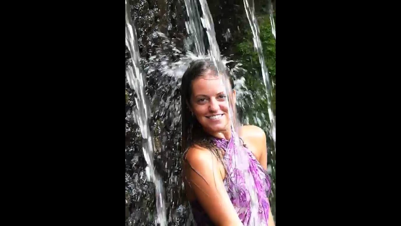 Slow motion of Cara Provenzano in  sacred water